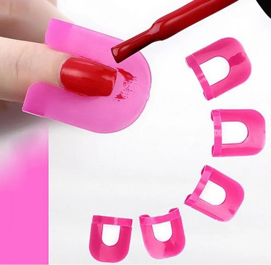 26Pcs  Nail Extension Edge Anti-Flooding Plastic Template Clip