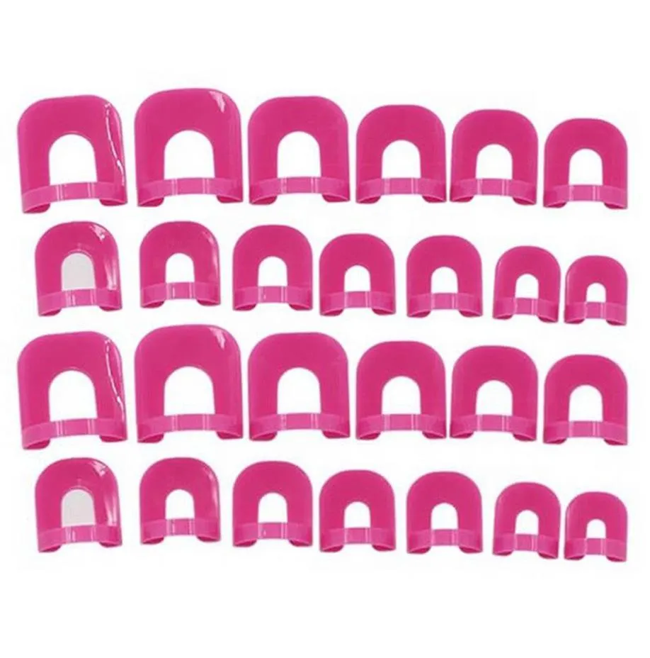 26Pcs  Nail Extension Edge Anti-Flooding Plastic Template Clip