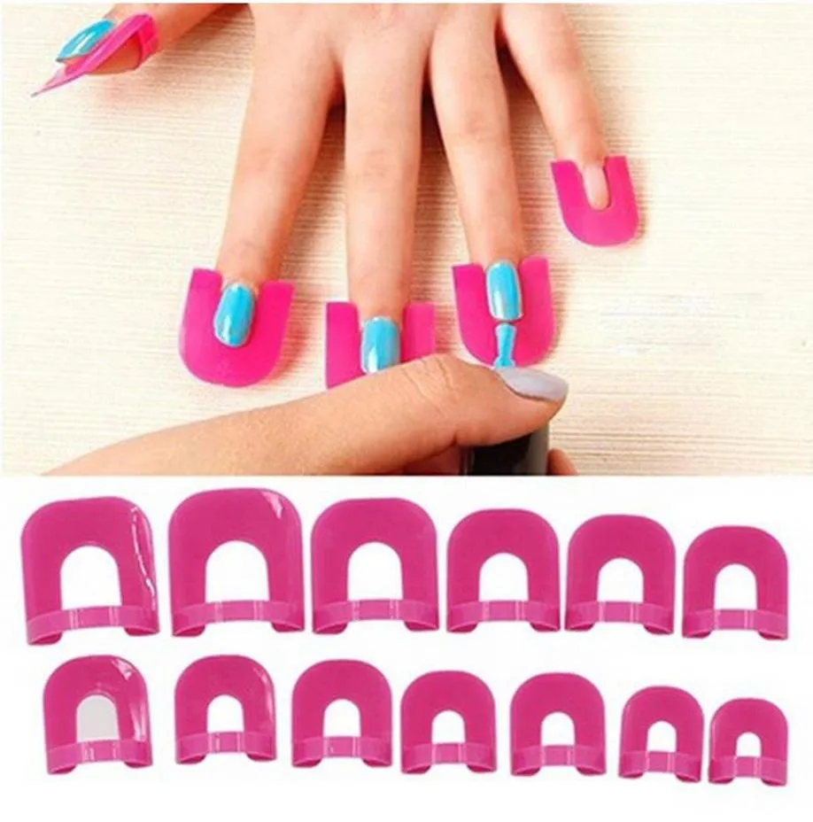 26Pcs  Nail Extension Edge Anti-Flooding Plastic Template Clip