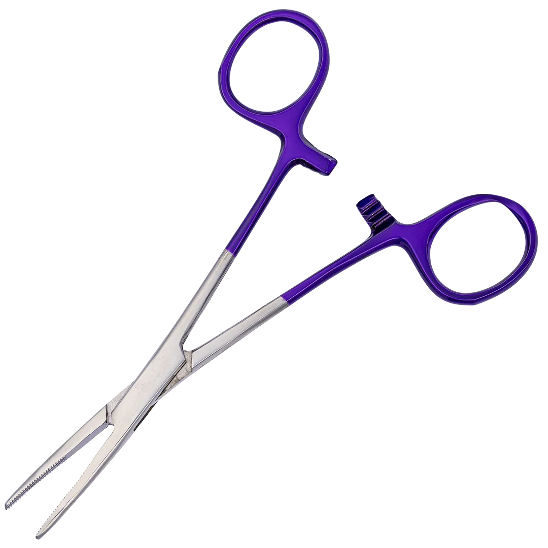 5.5" Straight Hemostat with Purple Handles 706S by Aaronco