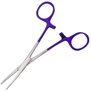 5.5" Straight Hemostat with Purple Handles 706S by Aaronco