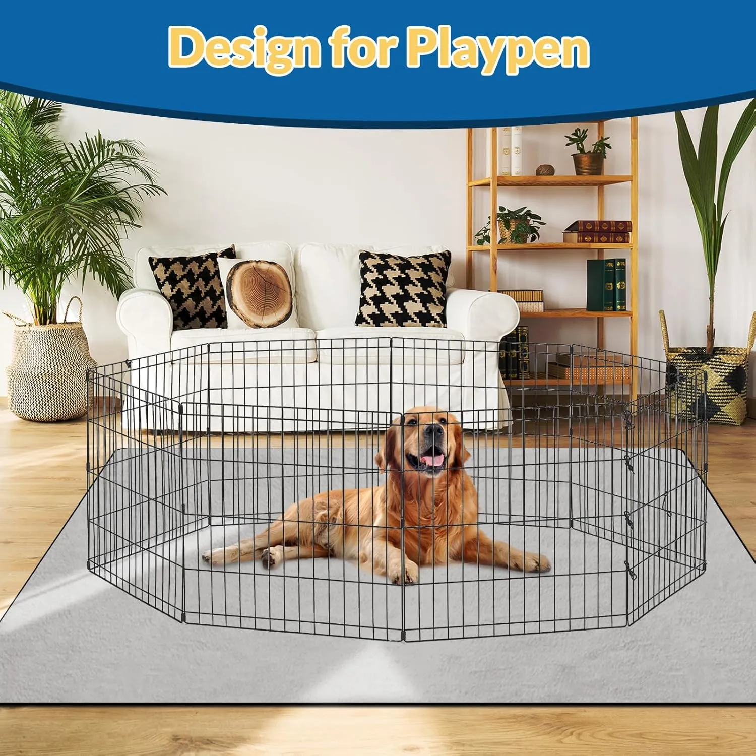 72" x 72" Washable Dog Pee Pads Reusable Non-Slip - Puppy Pads Indoor Potty Training Leakproof, Whelping Pad for Floor, Bed, Crate, Cadges, Playpen, Couch Waterproof, Light Grey