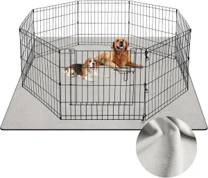 72" x 72" Washable Dog Pee Pads Reusable Non-Slip - Puppy Pads Indoor Potty Training Leakproof, Whelping Pad for Floor, Bed, Crate, Cadges, Playpen, Couch Waterproof, Light Grey