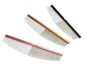 Abbfabb Grooming Scissors Ltd 6.5” Dual Purpose Crescent Dog Grooming Comb