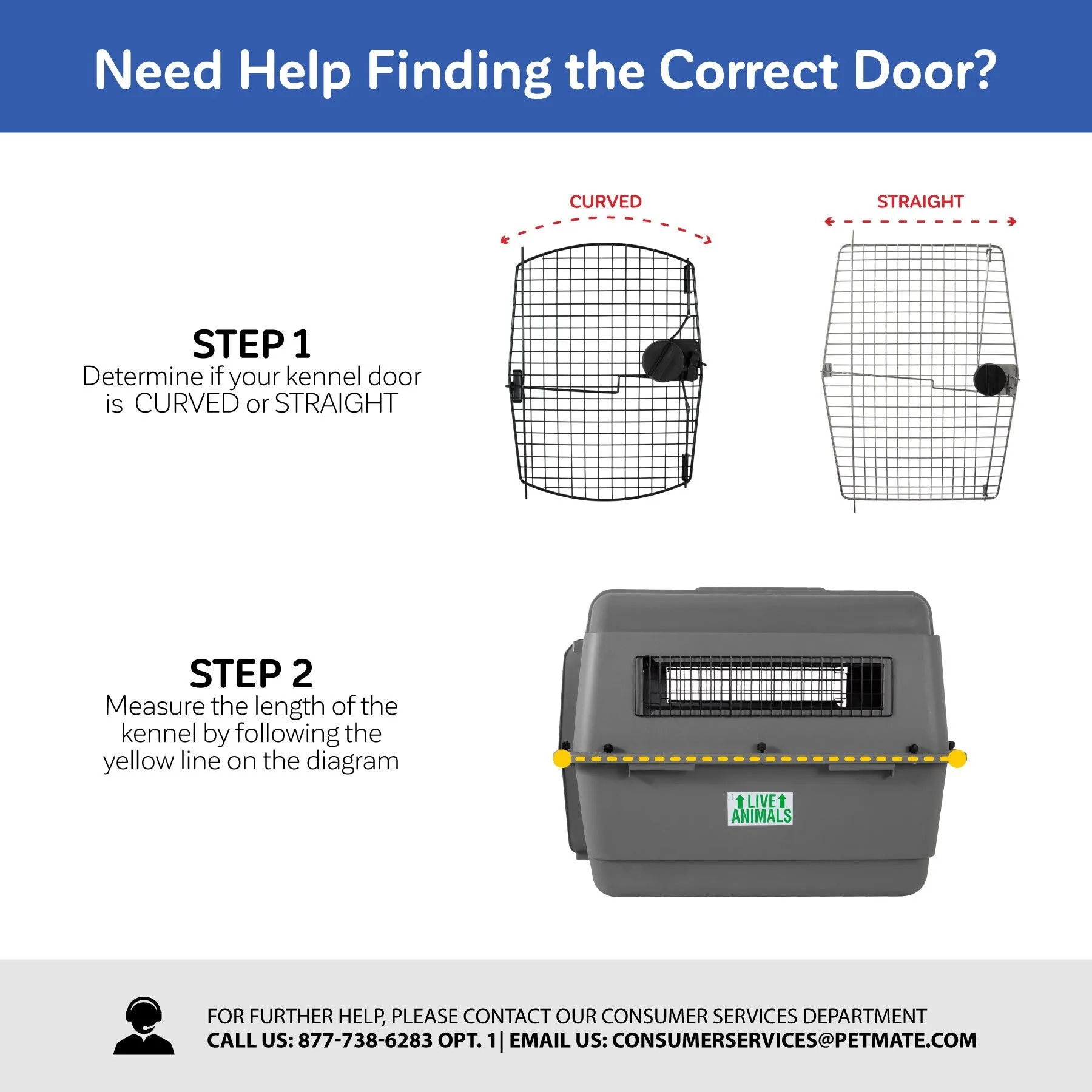 Black Replacement Door For 26" Plastic Kennels
