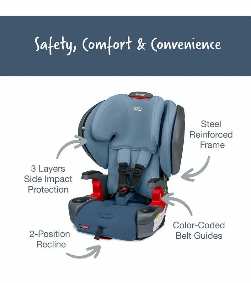 Britax Grow With You ClickTight Plus Harness Booster Car Seat - Blue Ombre