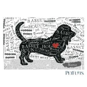 Custom Basset Hound PetFlat - Premium Vinyl Mat