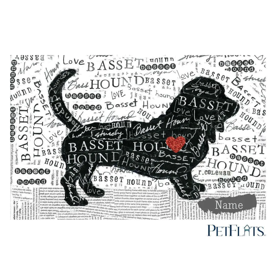 Custom Basset Hound PetFlat - Premium Vinyl Mat