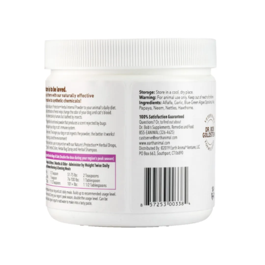 Earth Animal Flea & Tick Herbal Internal Powder Yeast Free