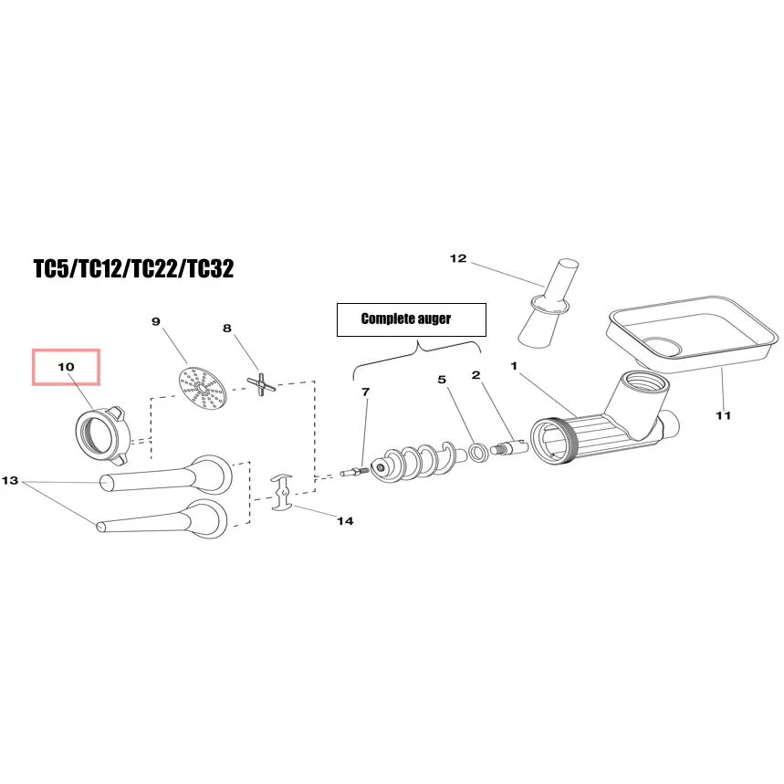 Fabio Leonardi TC5 Meat Grinder Locking Ring