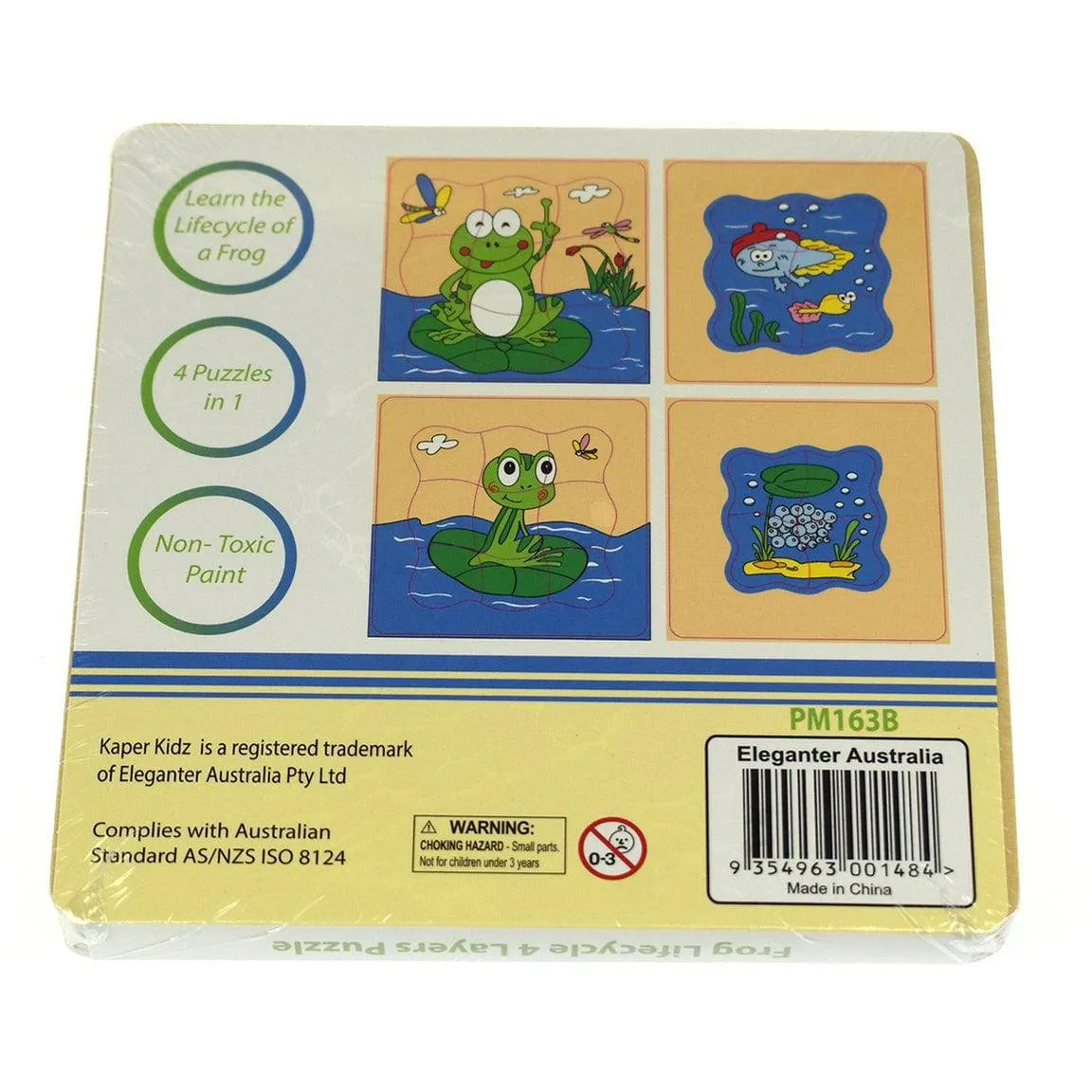 Frog Lifecycle 4 Layers Puzzle Board