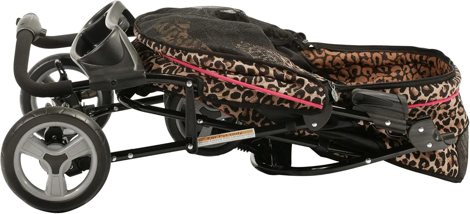 Gen7Pets Promenade Pet Stroller, Cheetah Brown