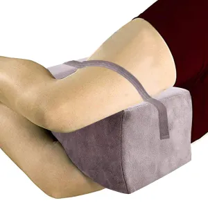 Heart Home Memory Foam Orthopedic Knee Support Leg Rest Pillow for Side Sleepers, for Relief from Sciatica, Back Pain, Leg Pain, Pregnancy, Post Surgery, Hip & Joint Pain (Grey)- HEART157 (HEART0157)