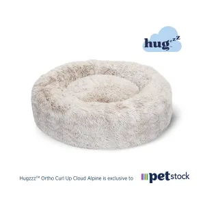 Hugzzz Orthopaedic Curl Up Cloud Calming Dog Bed Alpine