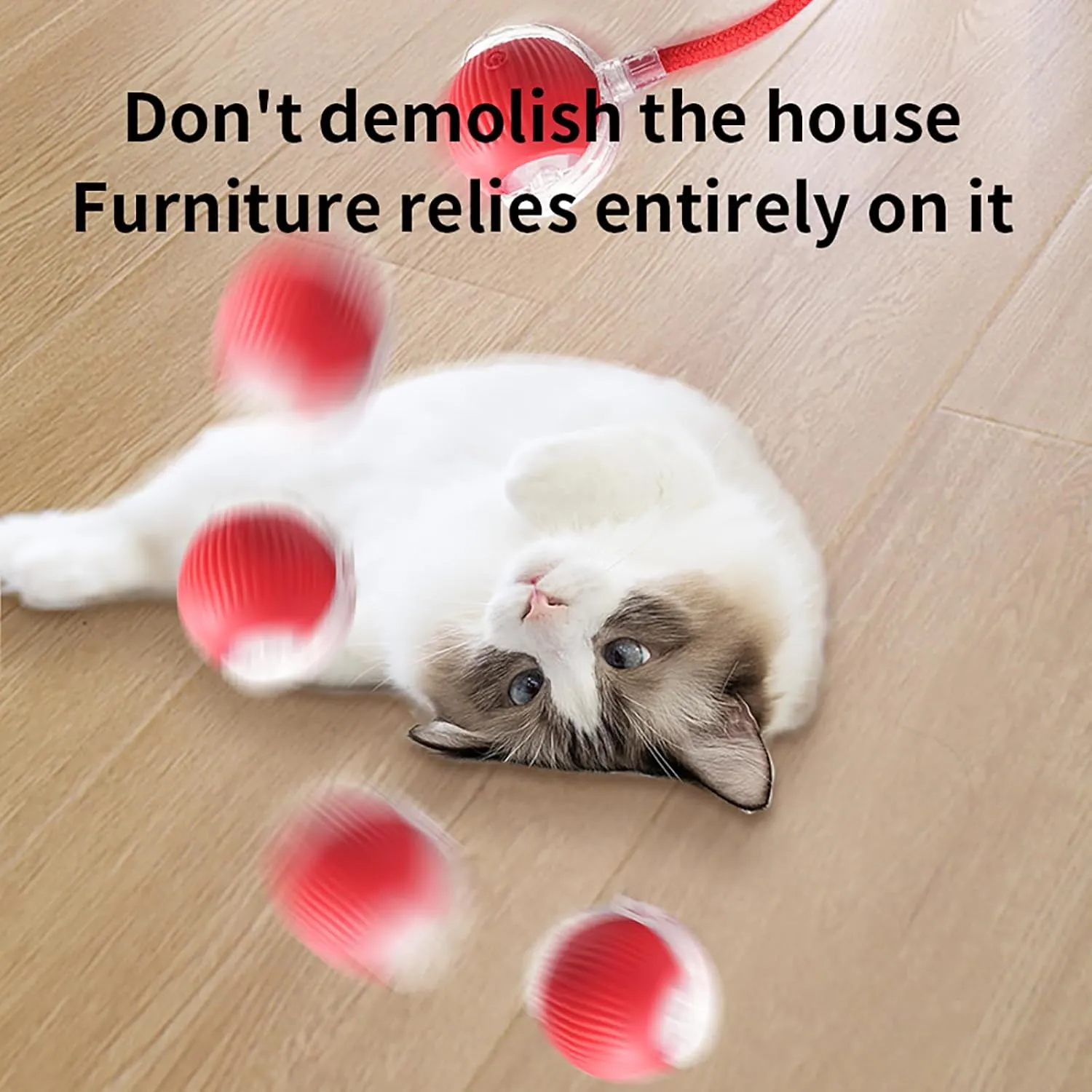 Interactive Cat Toys Ball for Indoor Cats Fast Rolling on Carpet, Three Movement Modes,Automatically Avoiding Obstacles & Motion Activate Cat Toys (Grey)