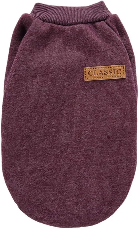 Jecikelon Dog Clothes Dogs Sweater Soft Puppies Clothing Winter Puppy Sweaters Warm Outfit for Dogs Small XXS XS Cat Apparel (Small, Brown)