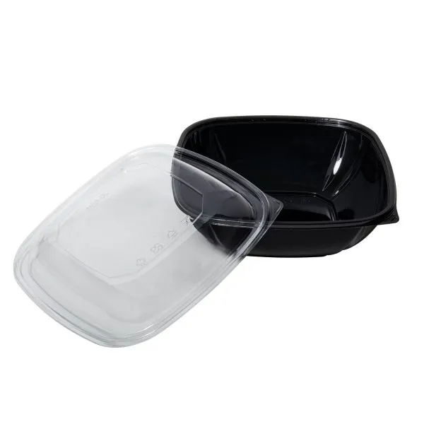 Karat 64oz PET Square Bowl, Black - 150 pcs