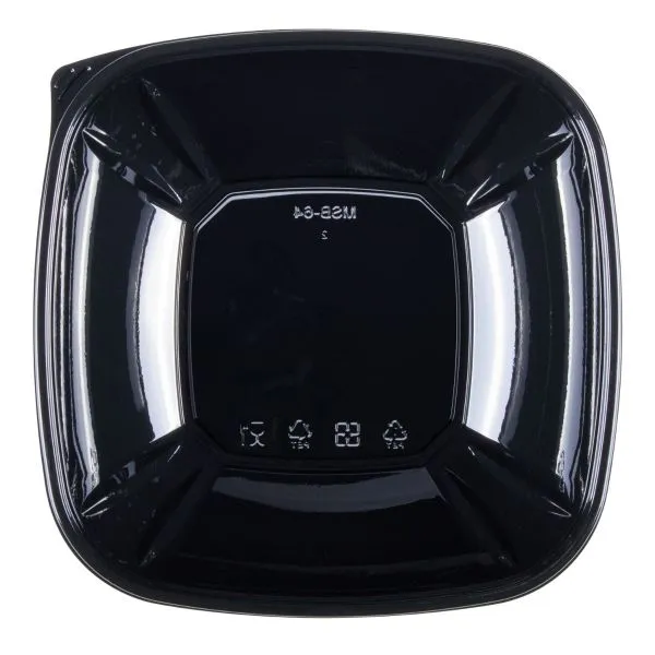 Karat 64oz PET Square Bowl, Black - 150 pcs