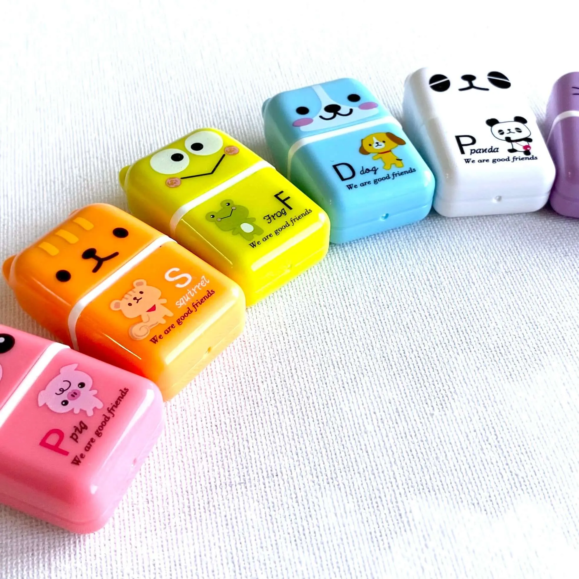 Kawaii animal erasers