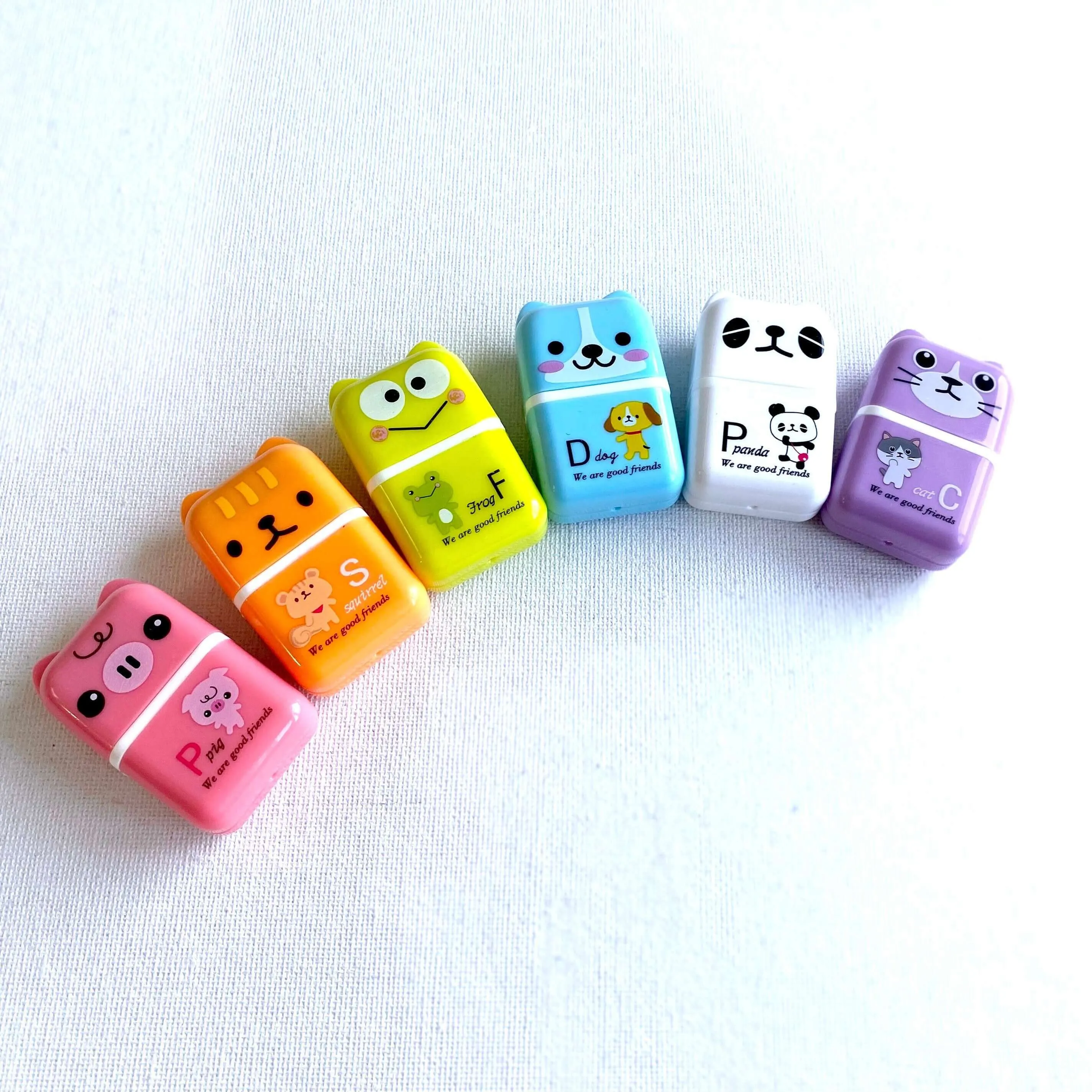 Kawaii animal erasers