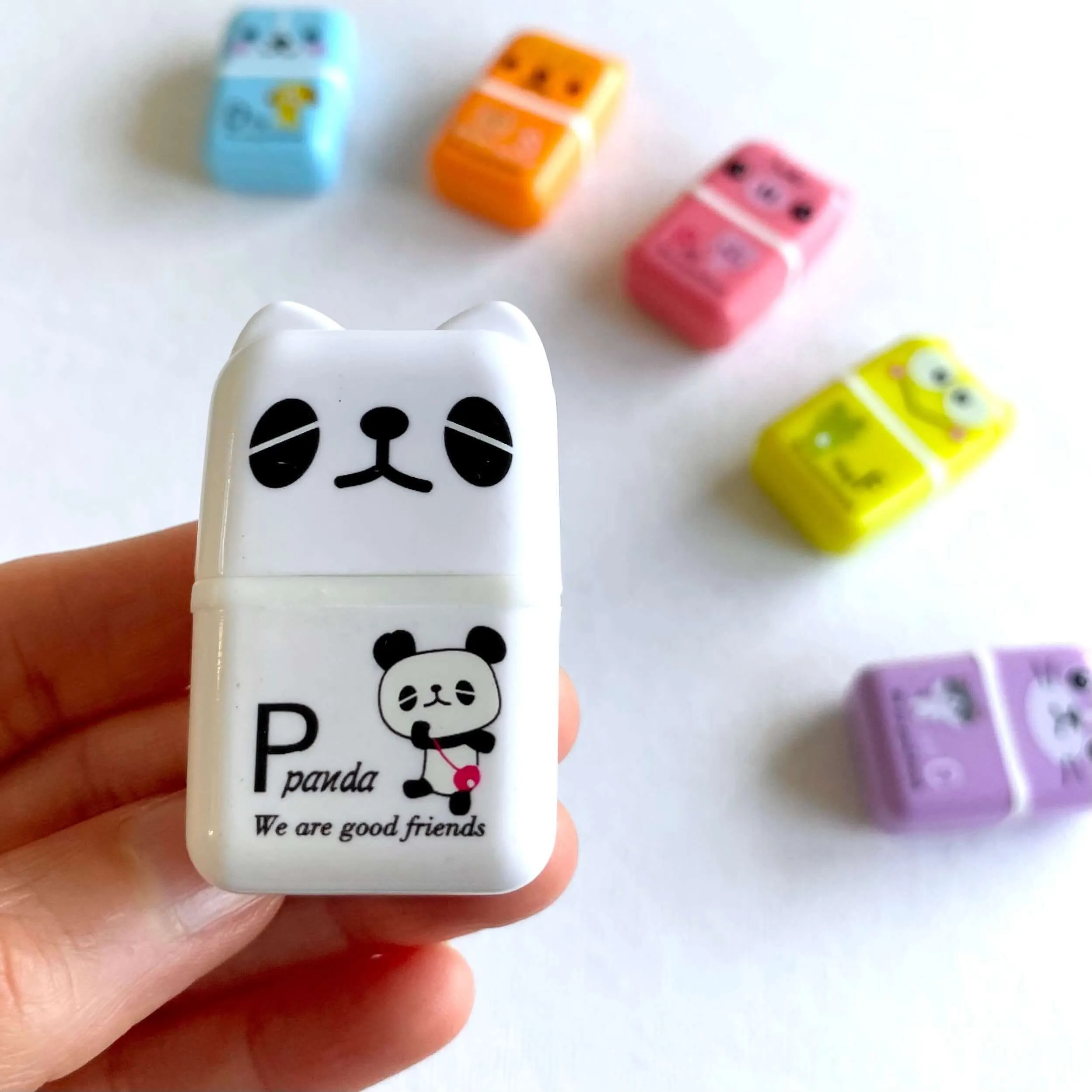 Kawaii animal erasers