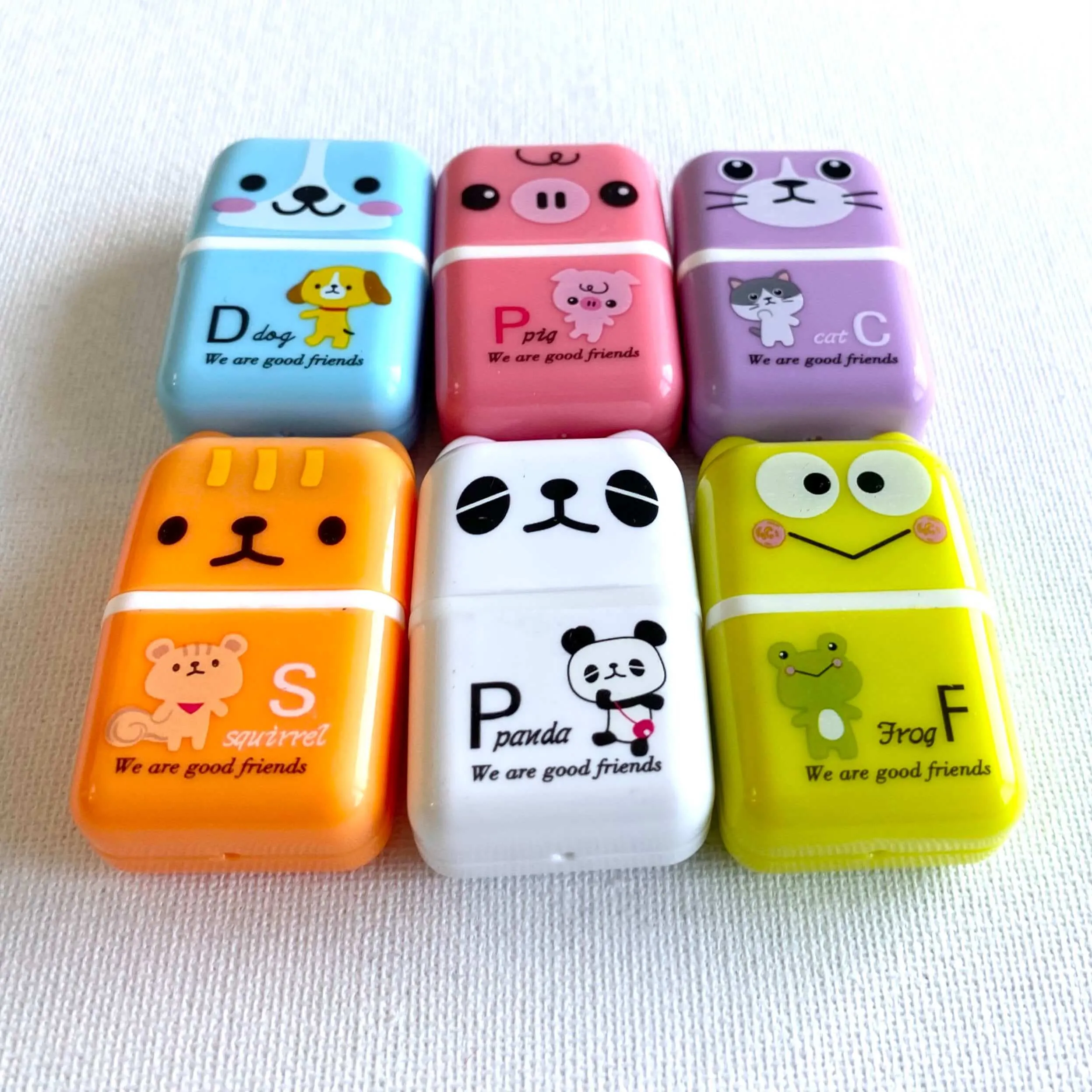 Kawaii animal erasers