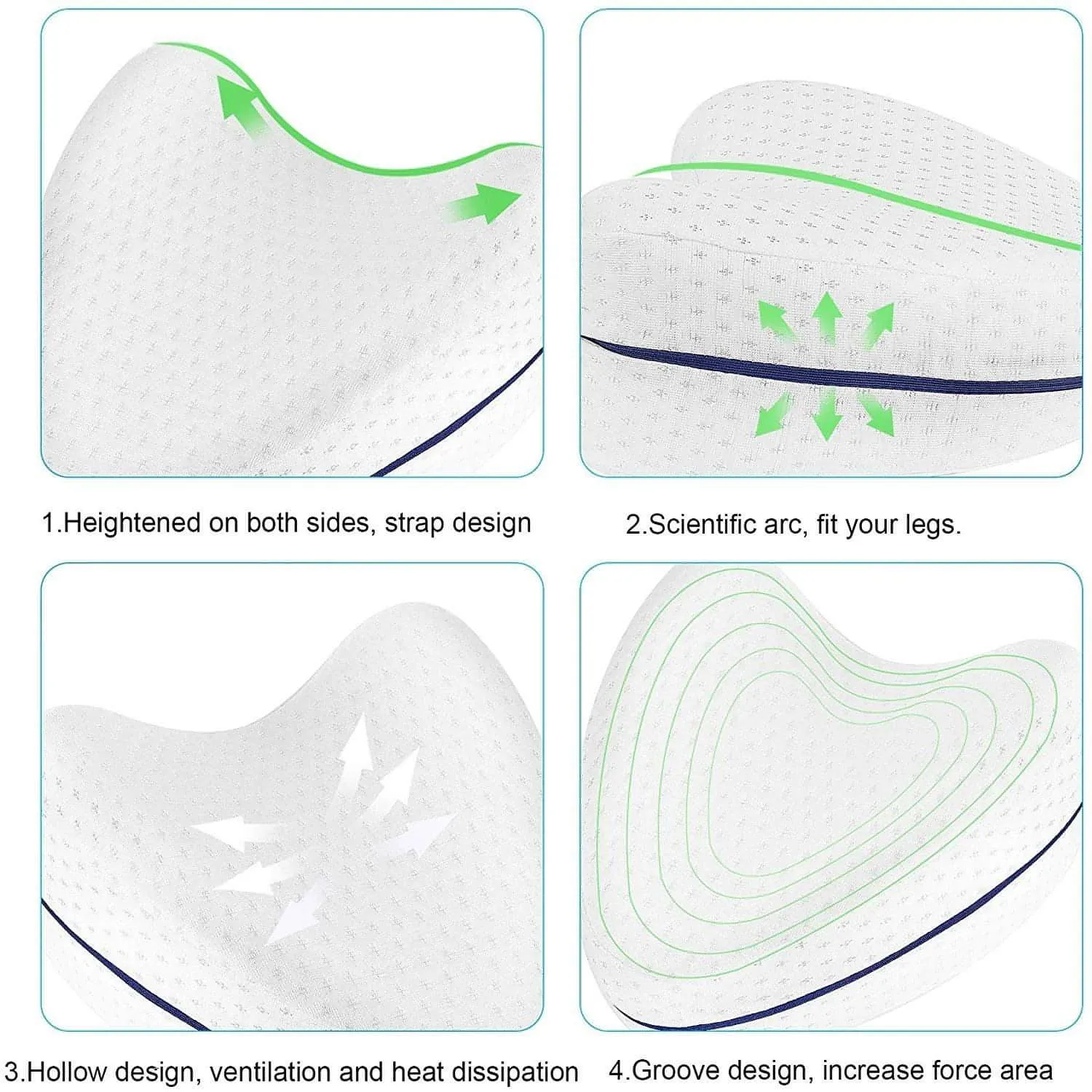Knee & Leg Pillows Foam Support Pillow for Sleeping for Back Pain | Relieves Leg & Back Pain, Best for Pregnancy Sleep