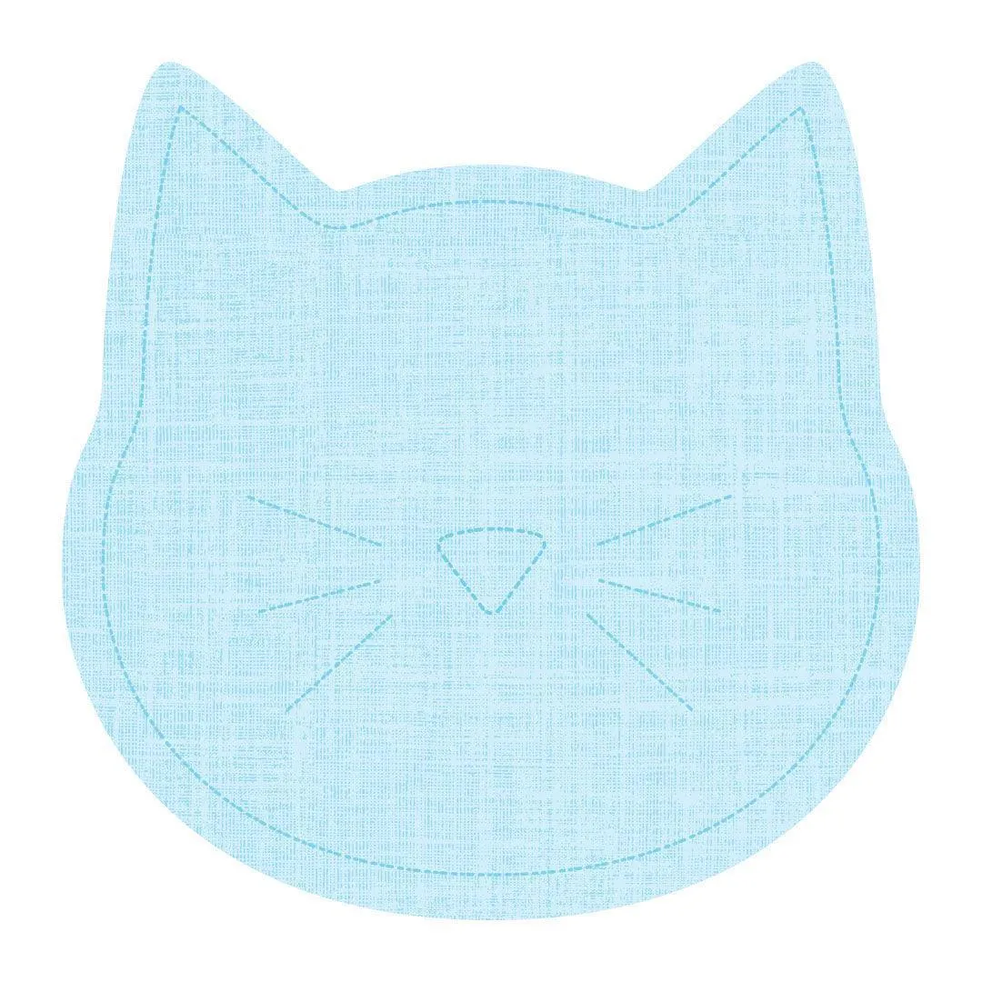 Linen Cat PetFlat | Blue - Premium Vinyl Mat