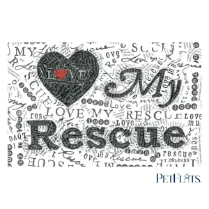 Love Rescue PetFlat - Premium Vinyl Mat