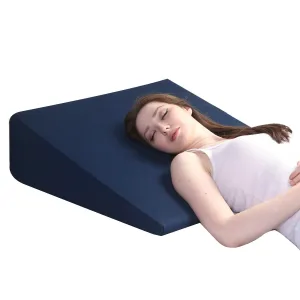 METRON-Gel Memory Foam Bed Wedge Pillow for Acid Re-Flux Sleeping Reading Anti-Snoring Post Surgeries Support Leg Rest Elevation |Comfort Level- Soft Support|Size 28x24x8 Inches(International)