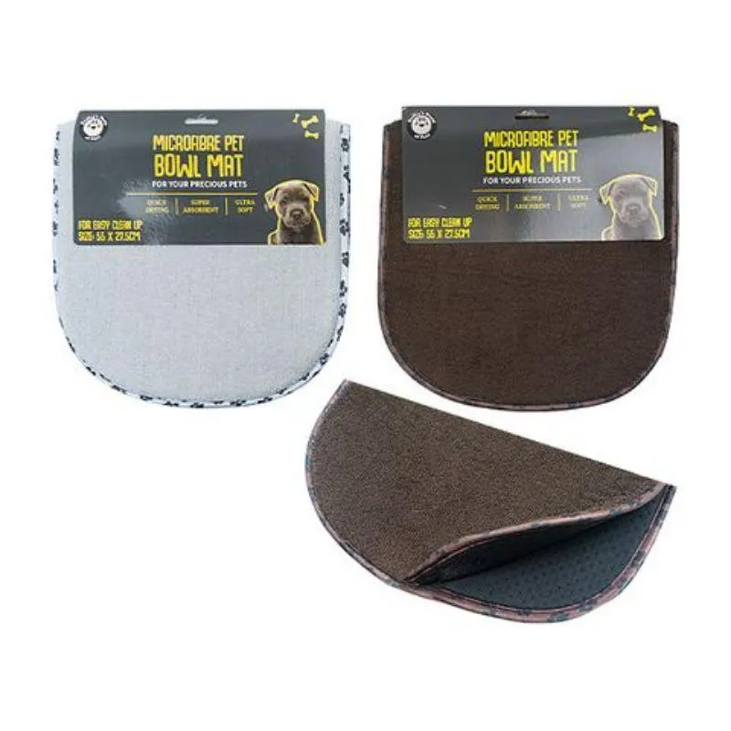 Microfibre Pet Bowl Mat - 55cm x 27cm