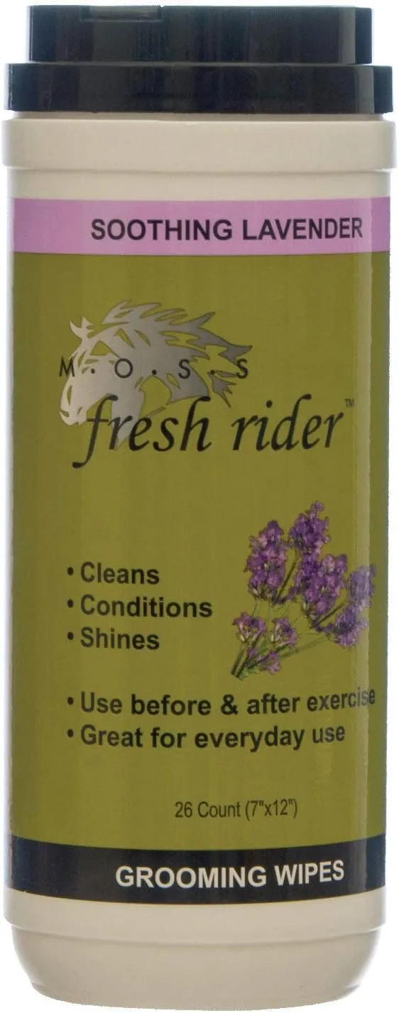 MOSS Fresh Rider Horse Grooming Wipes - Lavender