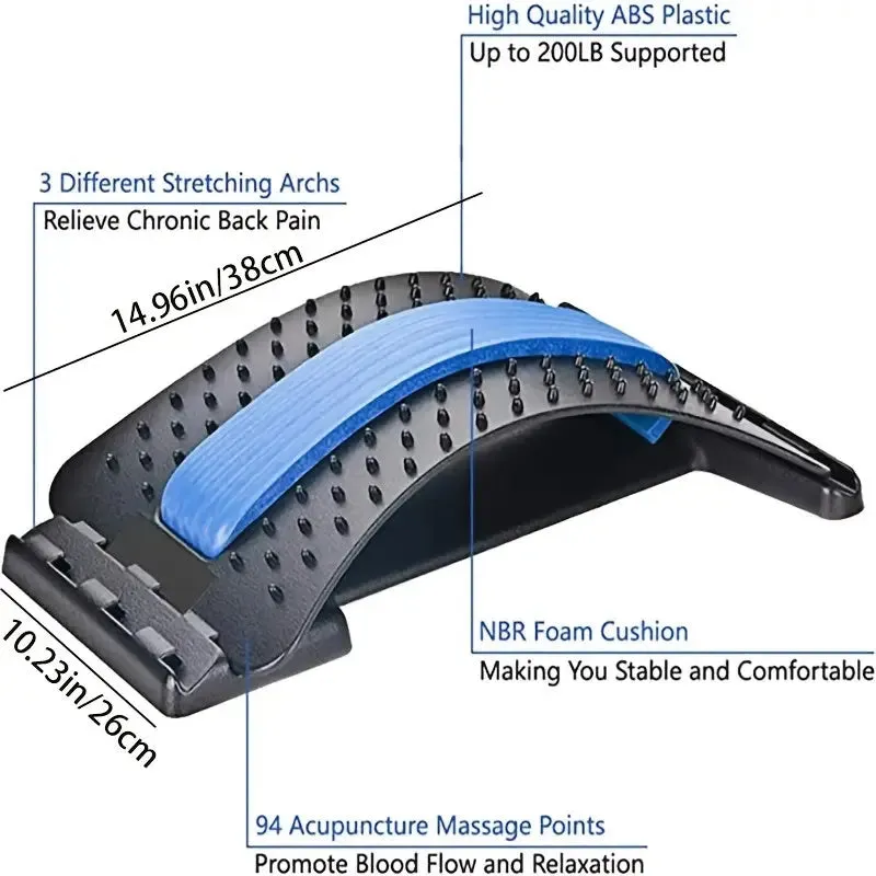 Multi-Level Back Stretching Massager Lumbar Back Support