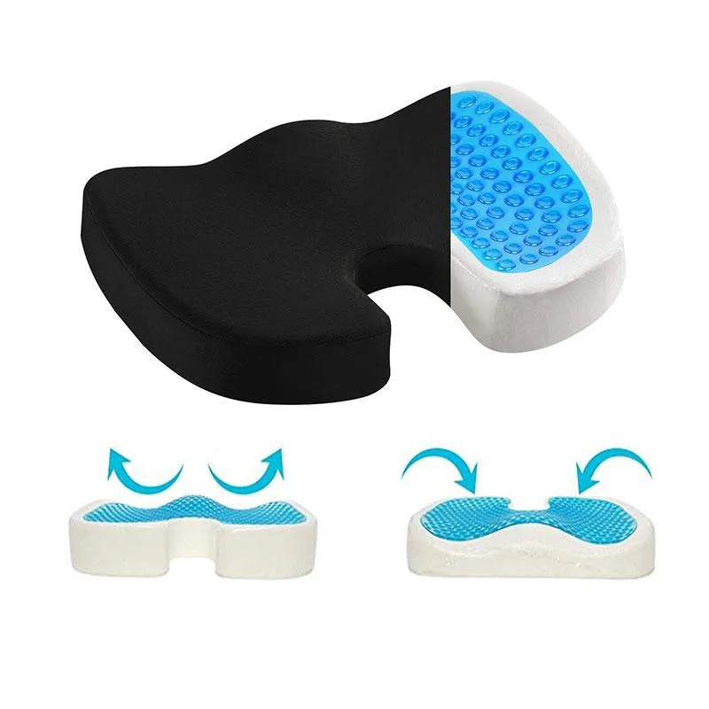 Orthopedic Cool Gel & Memory Foam Enhanced Seat Cushion