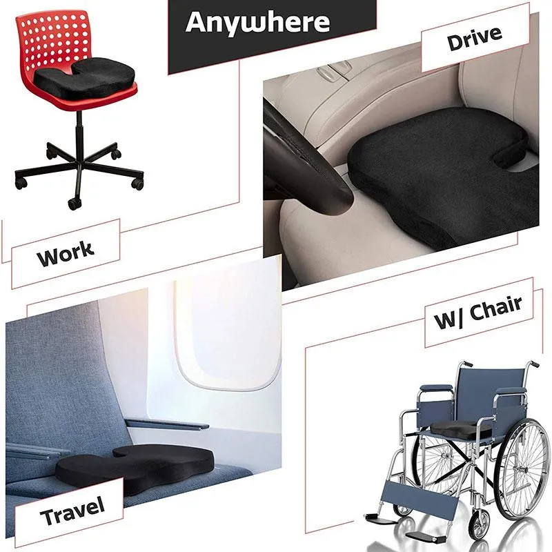 Orthopedic Cool Gel & Memory Foam Enhanced Seat Cushion