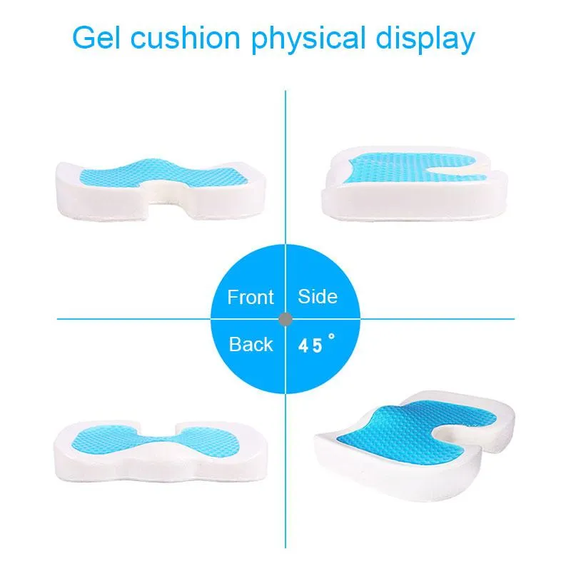 Orthopedic Cool Gel & Memory Foam Enhanced Seat Cushion