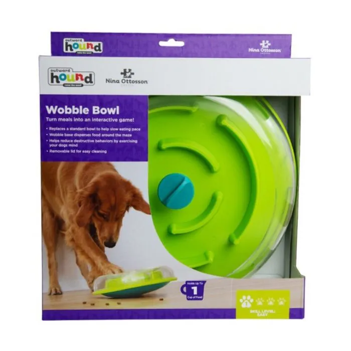 Outward Hound Wobble Bowl Interactive Treat Puzzle Dog Toy Multi