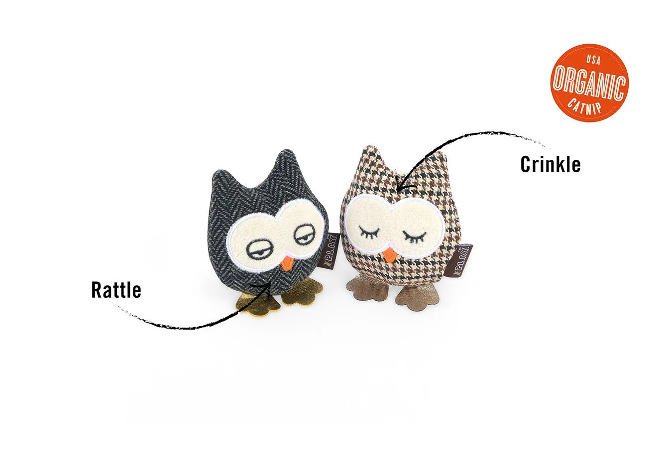 Owls Catnip Toy Set