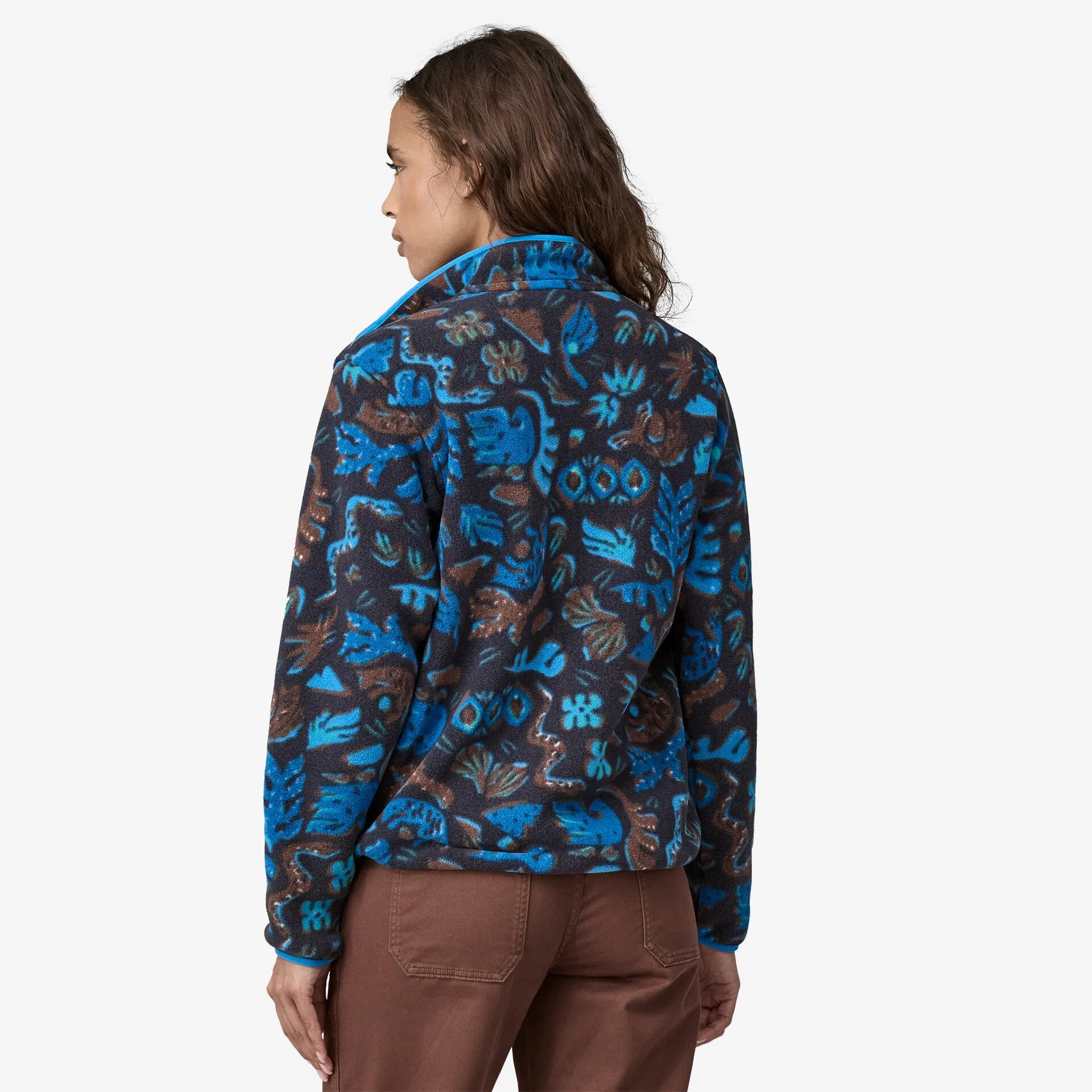 Patagonia Women's Lightweight Synchilla Snap-T Fleece Pullover - ACROSS OCEANS PITCH BLUE