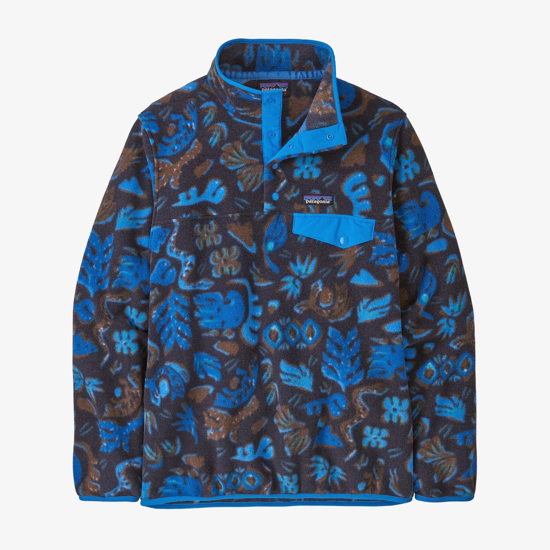Patagonia Women's Lightweight Synchilla Snap-T Fleece Pullover - ACROSS OCEANS PITCH BLUE