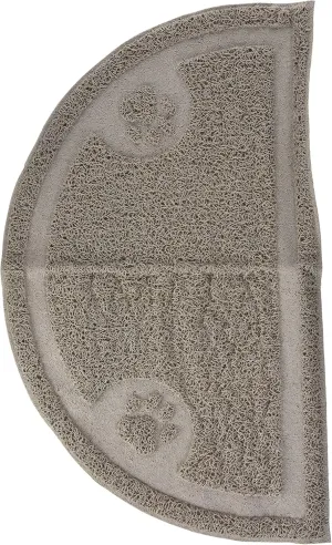 Petmate Arm & Hammer Half Circle Litter Mat, Gray, 23x14x3, Clean Floors, Waterproof, Easy Clean, Durable Litter Pad for Kitten Cat