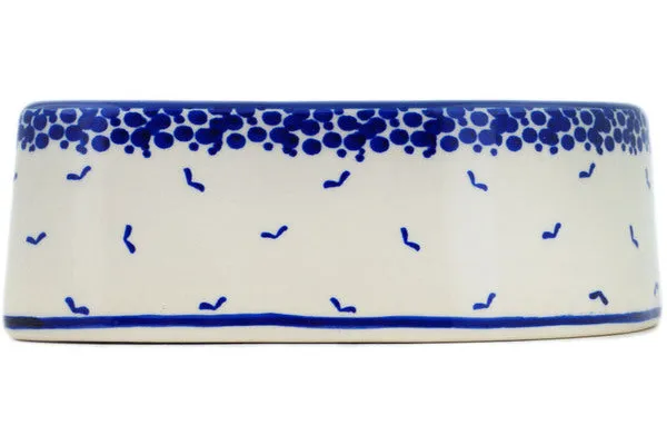 Polish Pottery 7" Pet Bowl Vibrant Hanging Garden UNIKAT