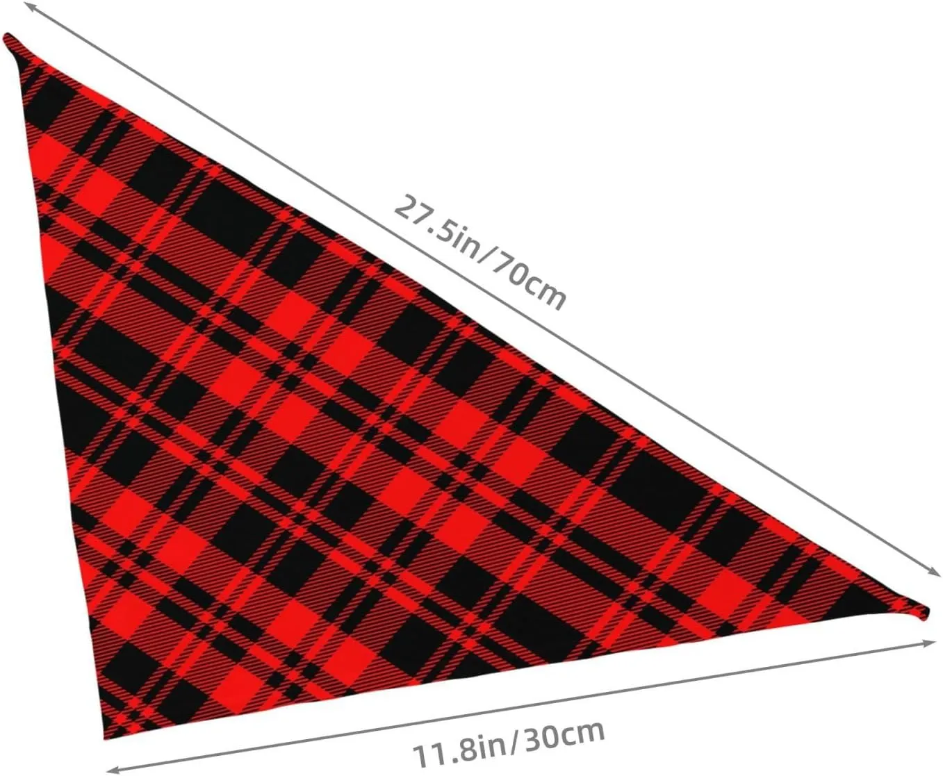 Red Scottish Plaid Checkered Dog Bandana Scarf Triangle Bibs Pet Accessories Cat Kerchief