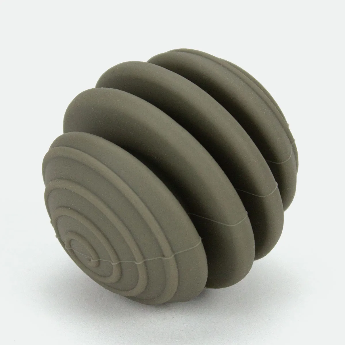 Silicone Interactive Dog Ball with treat pockets - Sage, Dishwasher Safe, 2 Inch Diameter
