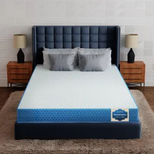 SleepyHug AirCell Ortho Luxe Plus 6 inch Orthopedic Mattress, CoolFlow Memory Foam Mattress with Honeycomb Grid Perfect for Queen size Bed, for Back Pain Relief Firm yet Soft Removable Cover (75x60x6)