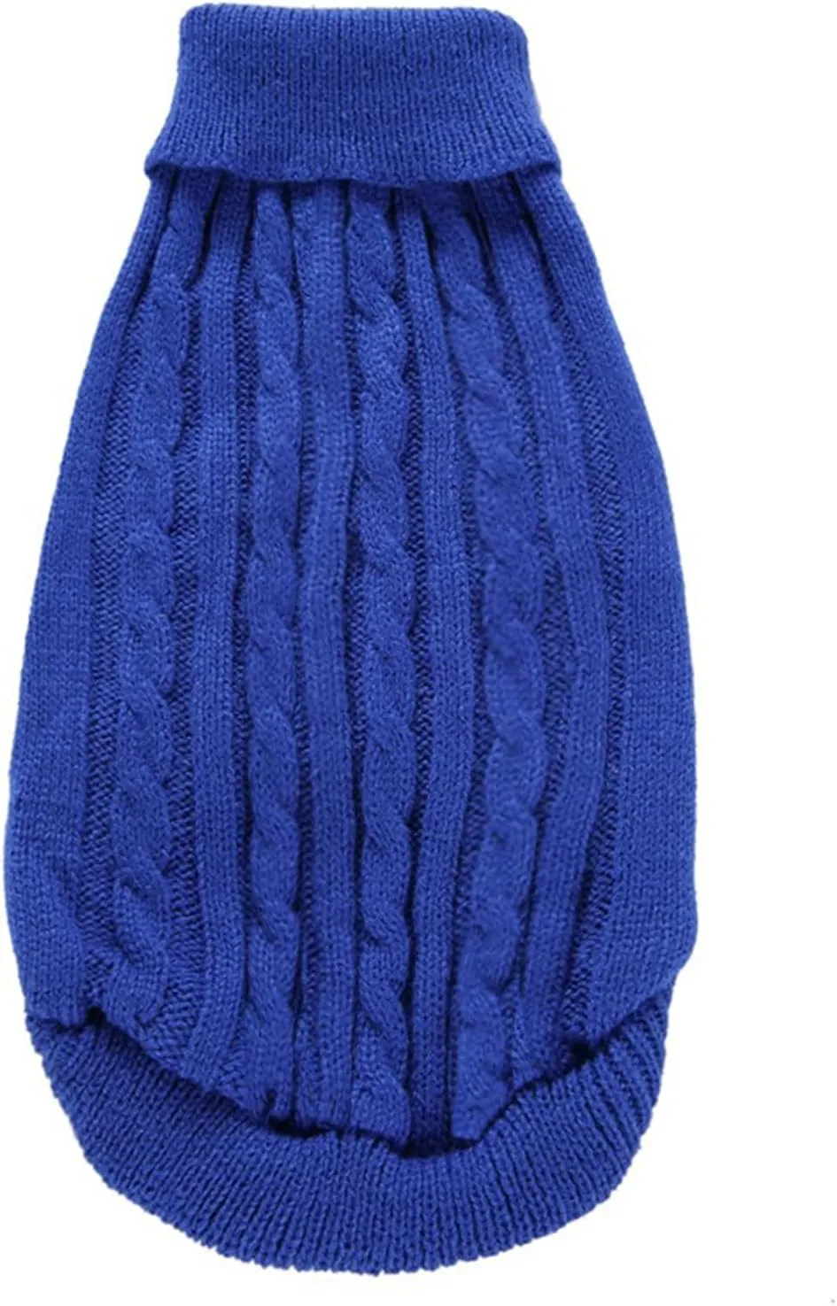 Small Dog Sweaters Knitted Pet Cat Warm Dog Sweatshirt Winter Clothes Kitten Puppy Sweater (Medium,Dark Blue)