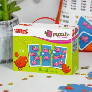 Triple Puzzles Sum and Subtract for Toddlers Age 3  Years  8x3 Details