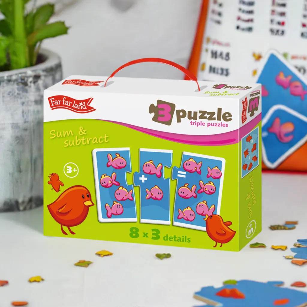 Triple Puzzles Sum and Subtract for Toddlers Age 3  Years  8x3 Details