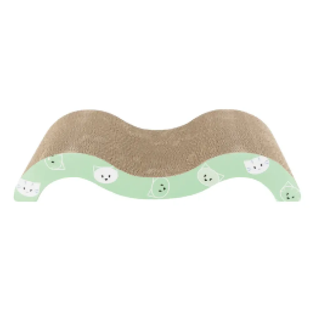 Trixie Mimi Wave Shaped Cardboard Scartch Board for Cats (Green)