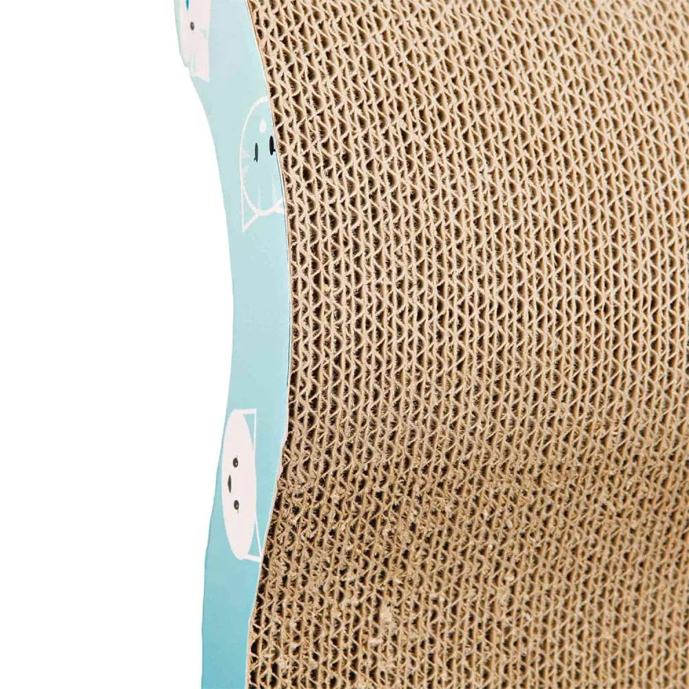 Trixie Mimi Wave Shaped Cardboard Scratch Board for Cats (Blue)